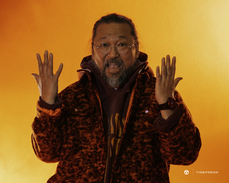 Takashi Murakami wearing the Classic Fusion Takashi Murakami Black Ceramic Rainbow  (4).jpg