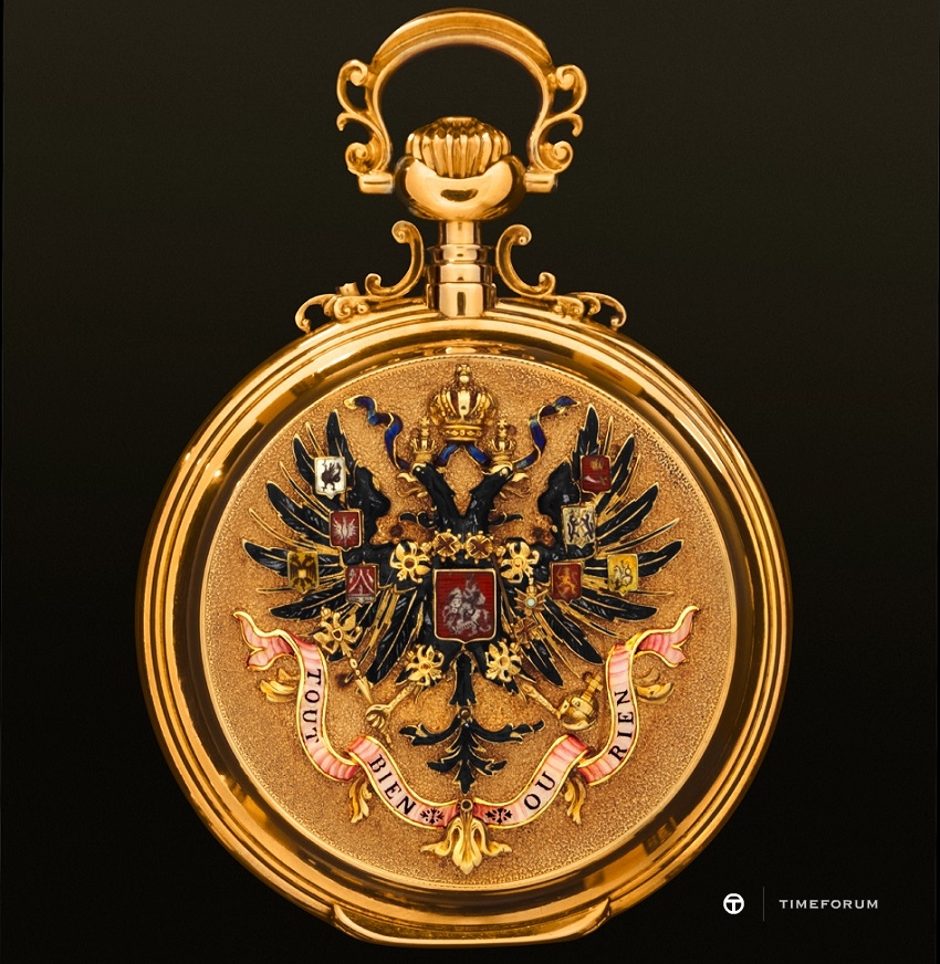 H. Moser & Cie. pocket watch_Tsar eagle with enamel.jpg