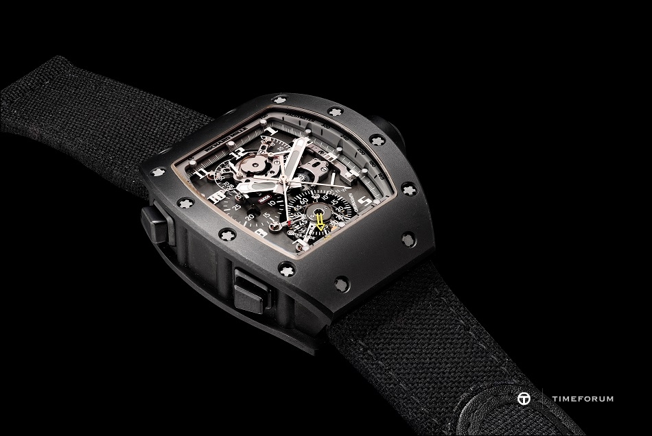 Richard Mille. An important and unique titanium tonneau-shaped split seconds chronograph tourbillon wristwatch, RM008, circa 2006.jpg